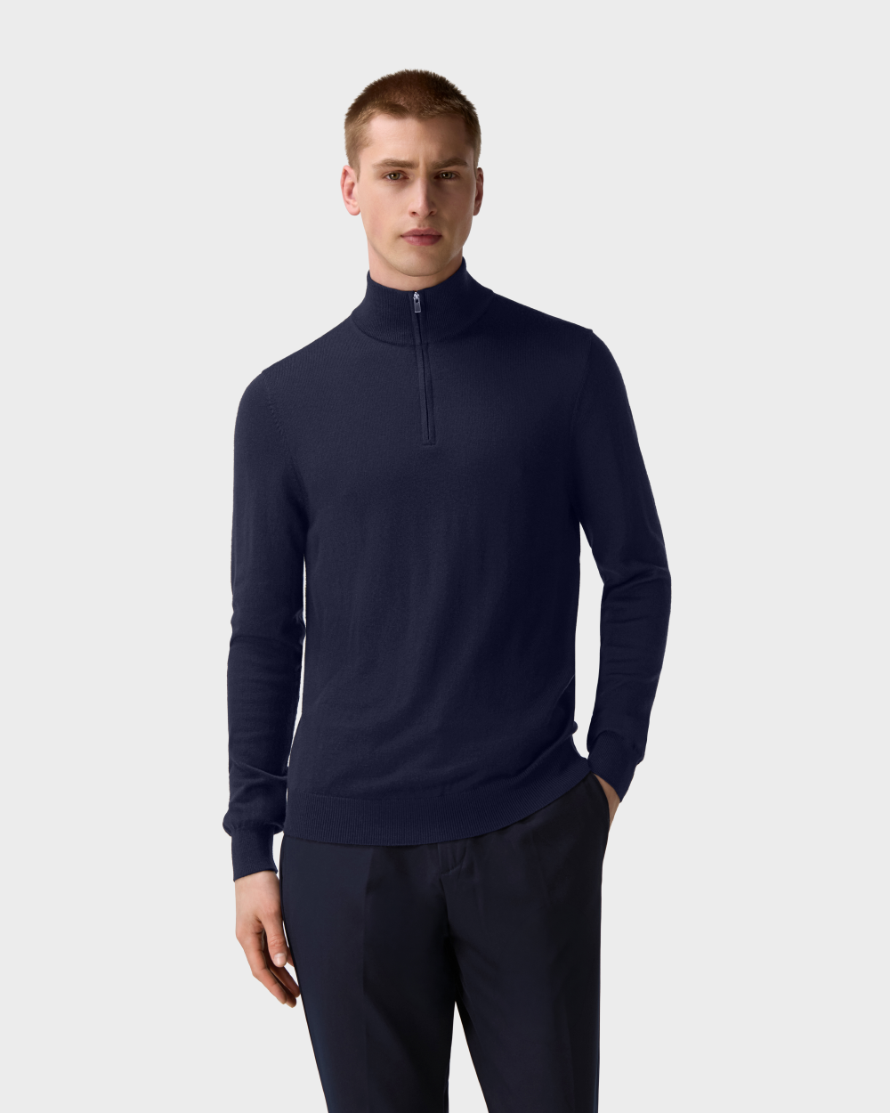SW 05 Tailored Half Zip Blueberry