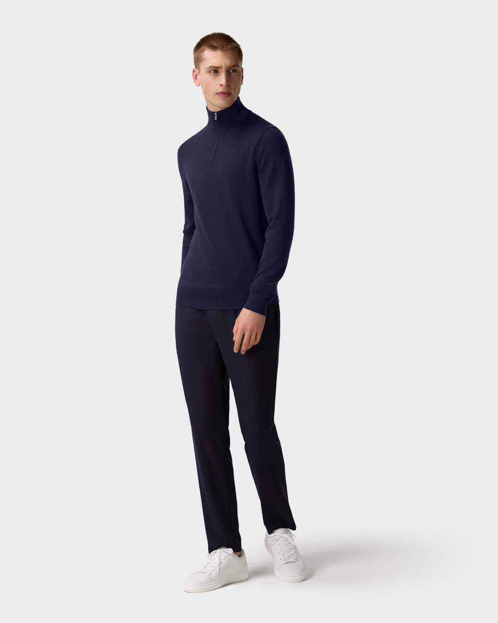 SW 05 Tailored Half Zip Blueberry