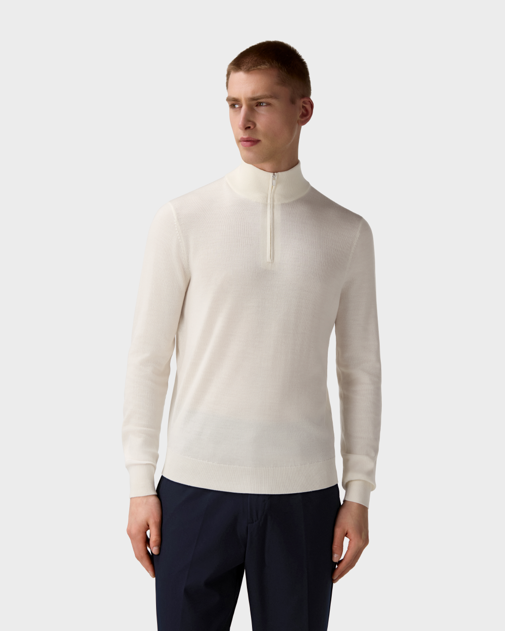 SW 05 Tailored Half Zip Off White