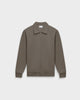 ZS 02 Marked Desert Taupe – full zip sweatshirt in taupe stretch cotton