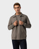 ZS 02 Marked Desert Taupe – full zip sweatshirt in taupe stretch cotton