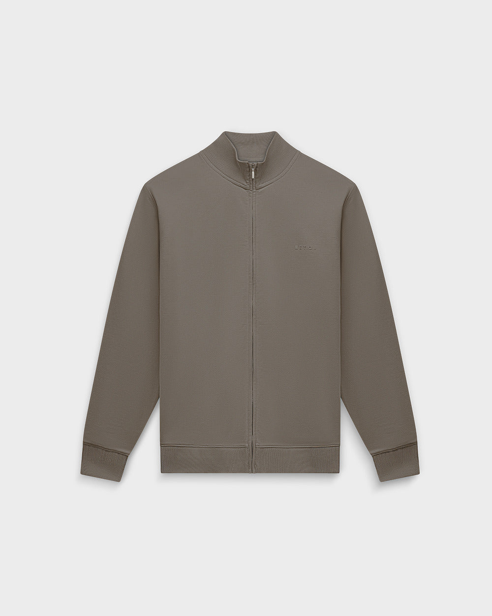 ZS 03 Marked Desert Taupe – full zip sweatshirt in taupe stretch cotton