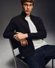 ZS 03 Marked Black – full zip sweatshirt in black stretch cotton, photo 4